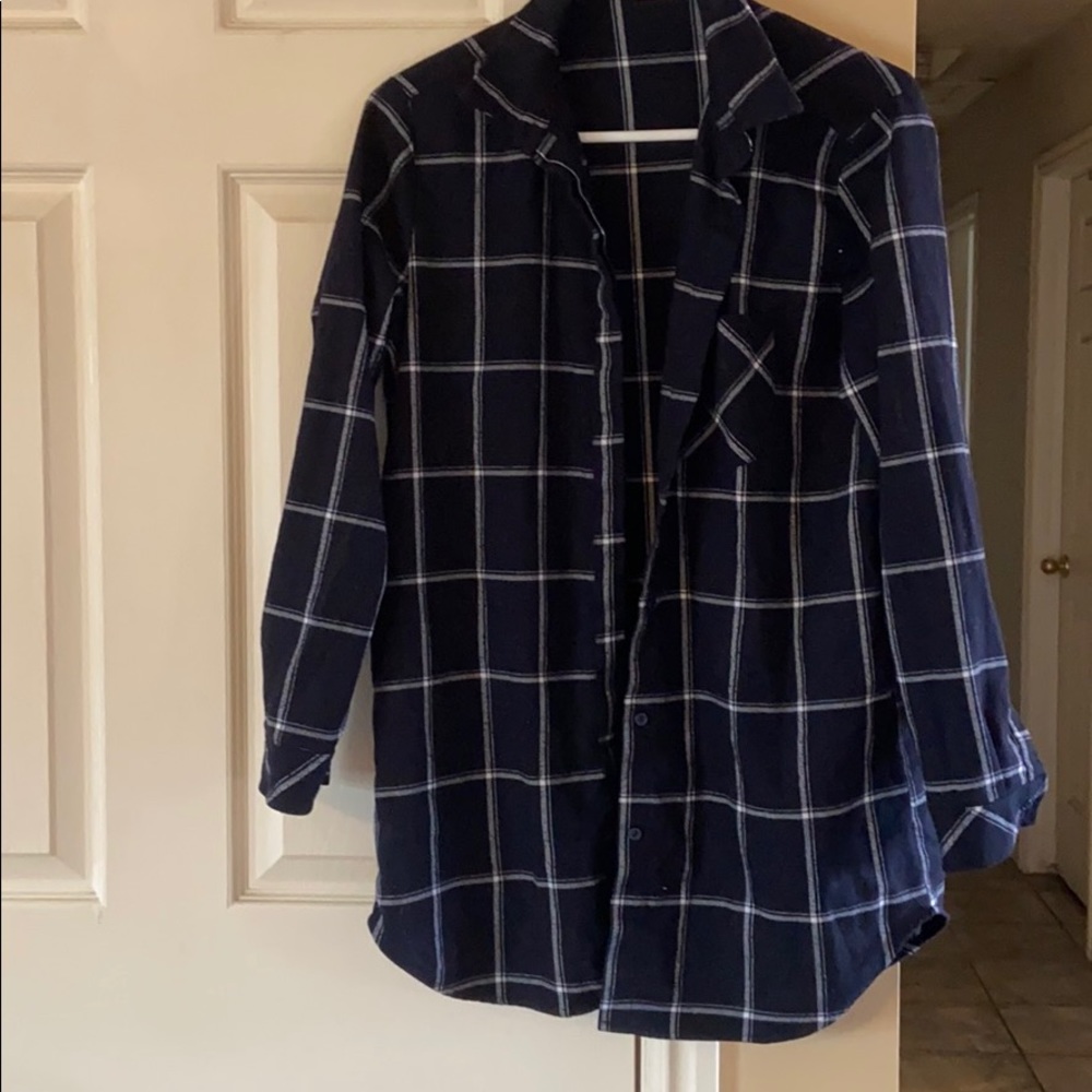 Navy blue flannel